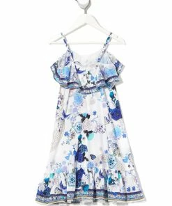 Camilla EBoutique (US) KIDS FRILL HEM DRESS WHITE SIDE OF THE MOON