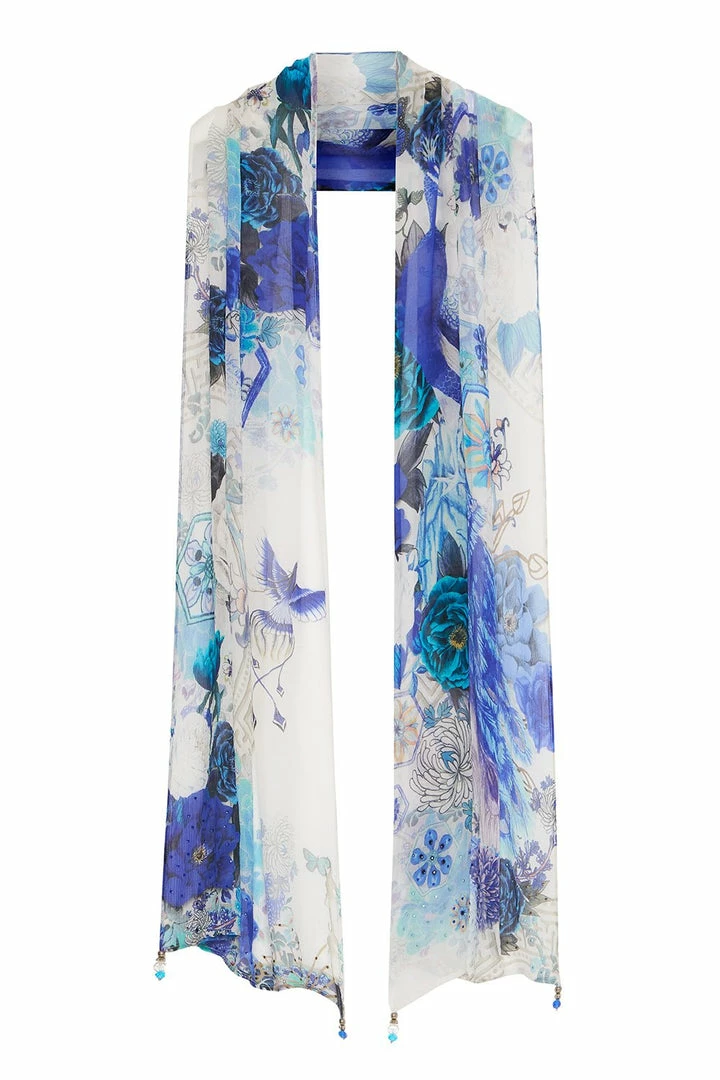 Camilla EBoutique (US) LONG SCARF WHITE SIDE OF THE MOON Up To 30% Off