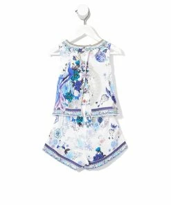 Camilla EBoutique (US) INFANTS DOUBLE LAYER PLAYSUIT WHITE SIDE OF THE MOON