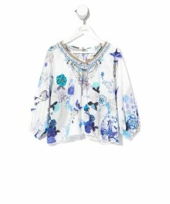Camilla EBoutique (US) Up To 50% Off INFANTS RELAXED FIT BLOUSE WHITE SIDE OF THE MOON