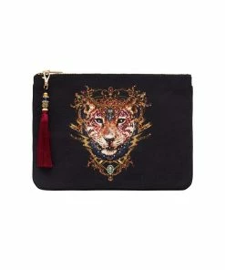 Camilla EBoutique (US) SMALL CANVAS CLUTCH SOLID BLACK Up To 30% Off