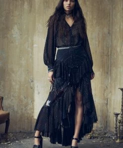 Camilla EBoutique (US) MAXI SKIRT WITH DOUBLE FRILL MIDNIGHT MOON HOUSE