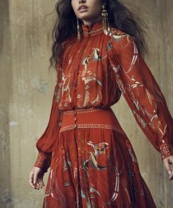 Camilla EBoutique (US) RAGLAN BUTTON UP SHIRT FORBIDDEN FRUIT Up To 40% Off