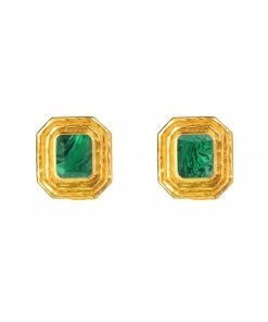 Camilla EBoutique (US) PENNY MALACHITE EARRINGS MULTI