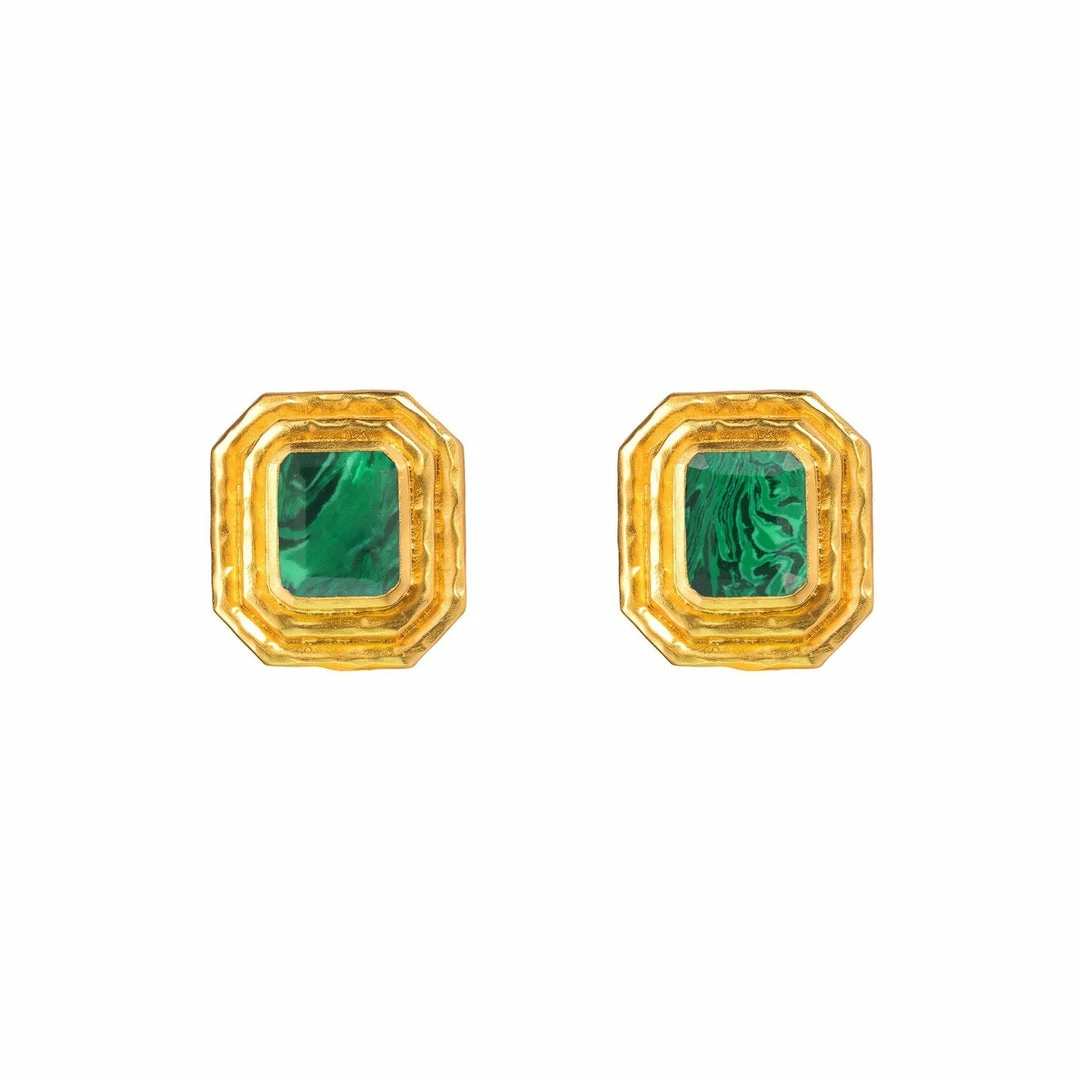 Camilla EBoutique (US) PENNY MALACHITE EARRINGS MULTI