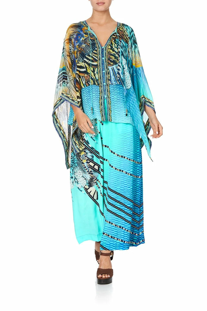 Camilla EBoutique (US) SHEER LAYERED TOP MARINE QUEEN