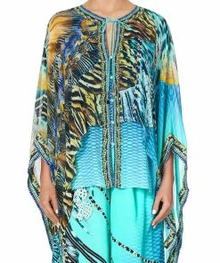 Camilla EBoutique (US) SHEER LAYERED TOP MARINE QUEEN