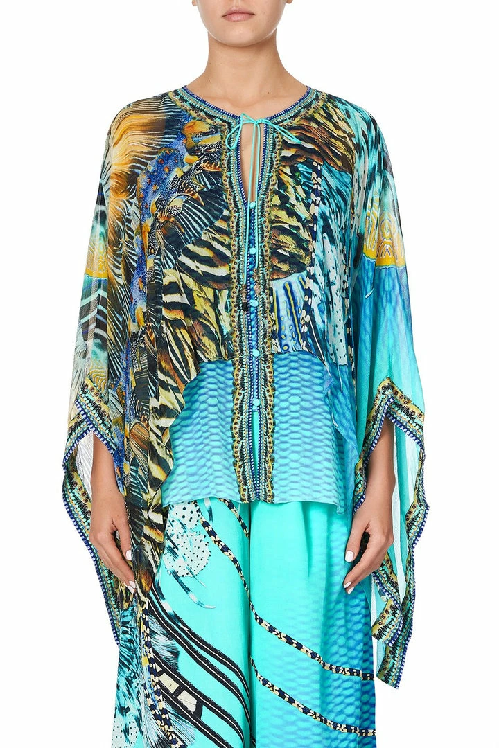 Camilla EBoutique (US) SHEER LAYERED TOP MARINE QUEEN