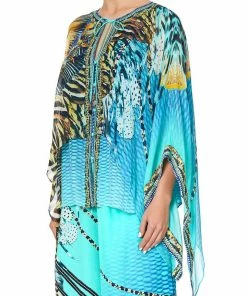 Camilla EBoutique (US) SHEER LAYERED TOP MARINE QUEEN