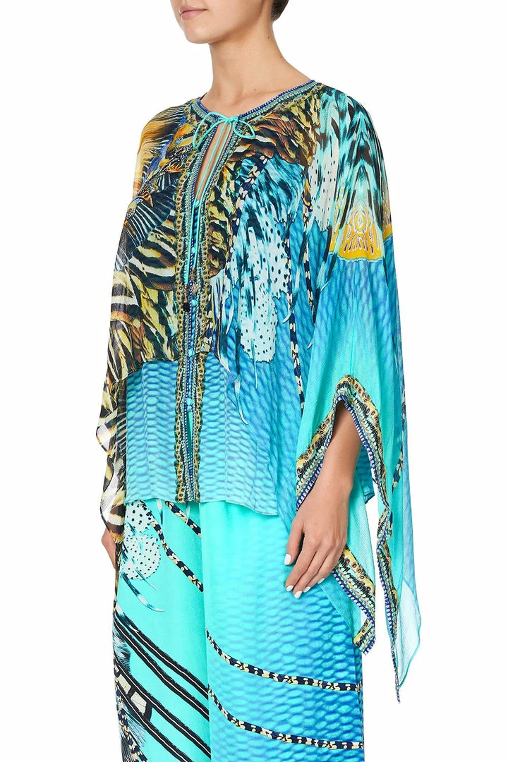 Camilla EBoutique (US) SHEER LAYERED TOP MARINE QUEEN