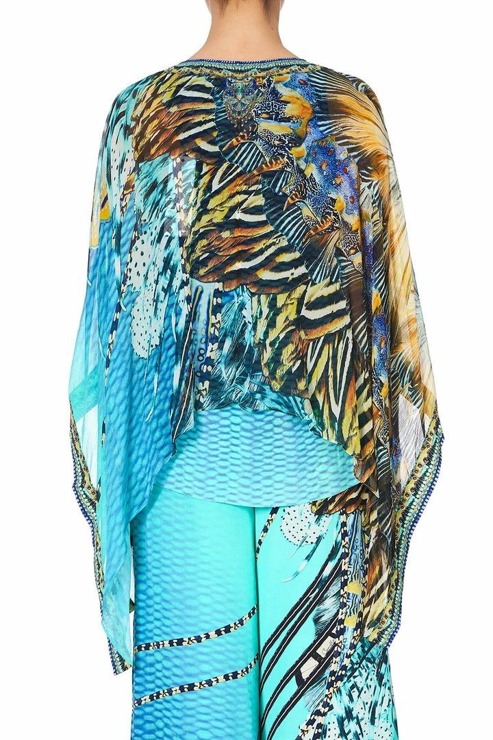 Camilla EBoutique (US) SHEER LAYERED TOP MARINE QUEEN
