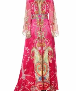 Camilla EBoutique (US) KIMONO SLEEVE DRESS WITH SHIRRING DETAIL RAINBOW RHYTHM Up To 30% Off