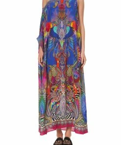Camilla EBoutique (US) ONE SHOULDER KAFTAN WITH NECKBAND PSYCHEDELICA