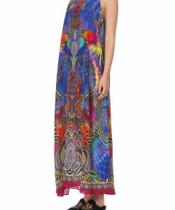Camilla EBoutique (US) ONE SHOULDER KAFTAN WITH NECKBAND PSYCHEDELICA