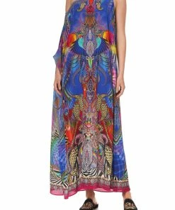 Camilla EBoutique (US) ONE SHOULDER KAFTAN WITH NECKBAND PSYCHEDELICA