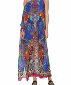 Camilla EBoutique (US) ONE SHOULDER KAFTAN WITH NECKBAND PSYCHEDELICA