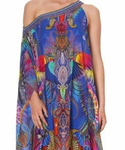 Camilla EBoutique (US) ONE SHOULDER KAFTAN WITH NECKBAND PSYCHEDELICA