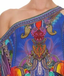 Camilla EBoutique (US) ONE SHOULDER KAFTAN WITH NECKBAND PSYCHEDELICA