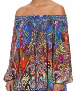 Camilla EBoutique (US) NECK TIE GATHERED BLOUSE PSYCHEDELICA