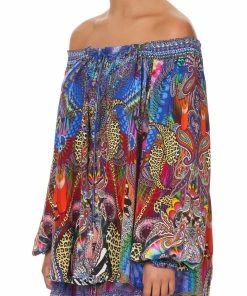 Camilla EBoutique (US) NECK TIE GATHERED BLOUSE PSYCHEDELICA