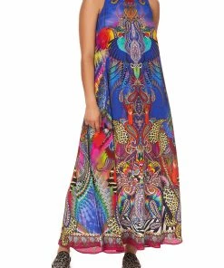 Camilla EBoutique (US) HIGH NECK DRESS WITH BACK NECK TIE PSYCHEDELICA Sale Clothing