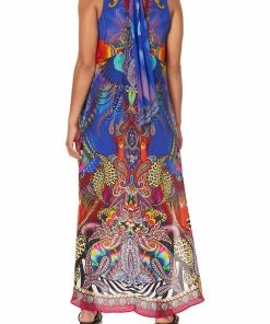 Camilla EBoutique (US) HIGH NECK DRESS WITH BACK NECK TIE PSYCHEDELICA Sale Clothing
