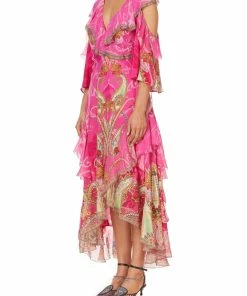 Camilla EBoutique (US) Up To 30% Off RUFFLE DROP SHOULDER DRESS RAINBOW RHYTHM