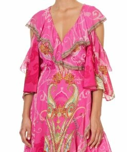 Camilla EBoutique (US) Up To 30% Off RUFFLE DROP SHOULDER DRESS RAINBOW RHYTHM