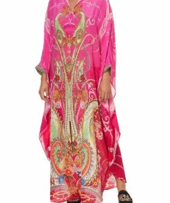 Camilla EBoutique (US) KAFTAN WITH HIGH COLLAR STAND RAINBOW RHYTHM Up To 30% Off