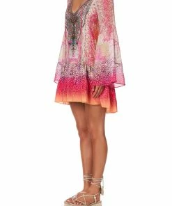 Camilla EBoutique (US) A-LINE GATHERED PANEL DRESS SERPENTINE DREAMS