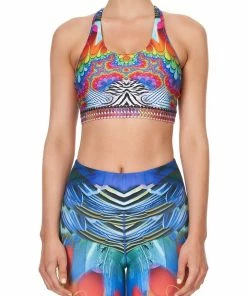 Camilla EBoutique (US) Sale Clothing ACTIVE RACER BACK CROP RAINBOW GATHERING