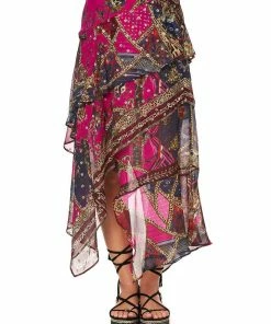 Camilla EBoutique (US) ASYMMETRICAL RUFFLE SKIRT DINING HALL DARLING Sale Clothing