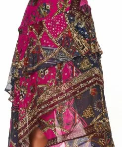 Camilla EBoutique (US) ASYMMETRICAL RUFFLE SKIRT DINING HALL DARLING Sale Clothing