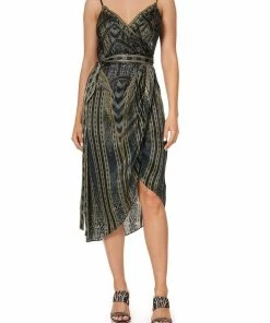 Camilla EBoutique (US) Up To 30% Off ASYMMETRICAL WRAP DRESS WITH STRAPS GREAT SCOTT