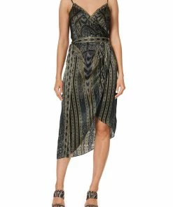 Camilla EBoutique (US) Up To 30% Off ASYMMETRICAL WRAP DRESS WITH STRAPS GREAT SCOTT