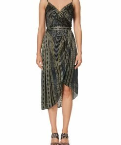 Camilla EBoutique (US) Up To 30% Off ASYMMETRICAL WRAP DRESS WITH STRAPS GREAT SCOTT