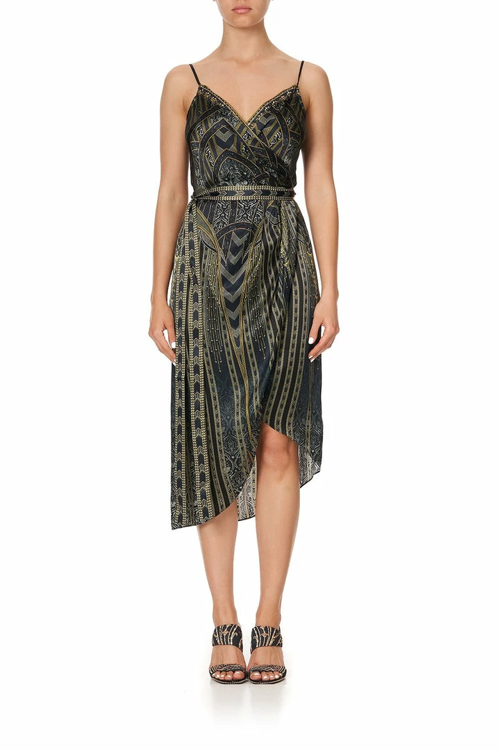 Camilla EBoutique (US) Up To 30% Off ASYMMETRICAL WRAP DRESS WITH STRAPS GREAT SCOTT