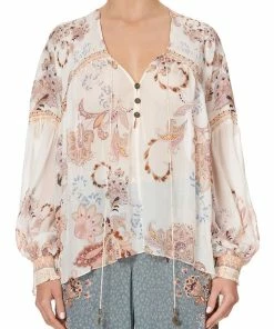 Camilla EBoutique (US) BLOUSON BLOUSE WITH NECK TIE MARRAKESH MAIDEN Sale Clothing