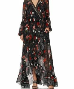 Camilla EBoutique (US) Sale Clothing BLOUSON SLEEVE WRAP DRESS COASTAL PARISIENNE