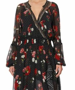 Camilla EBoutique (US) Sale Clothing BLOUSON SLEEVE WRAP DRESS COASTAL PARISIENNE