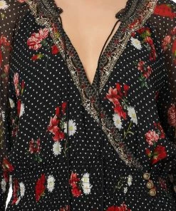 Camilla EBoutique (US) Sale Clothing BLOUSON SLEEVE WRAP DRESS COASTAL PARISIENNE