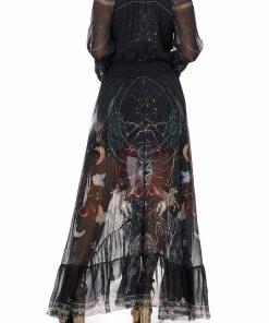 Camilla EBoutique (US) BLOUSON SLEEVE WRAP DRESS MIDNIGHT MOON HOUSE