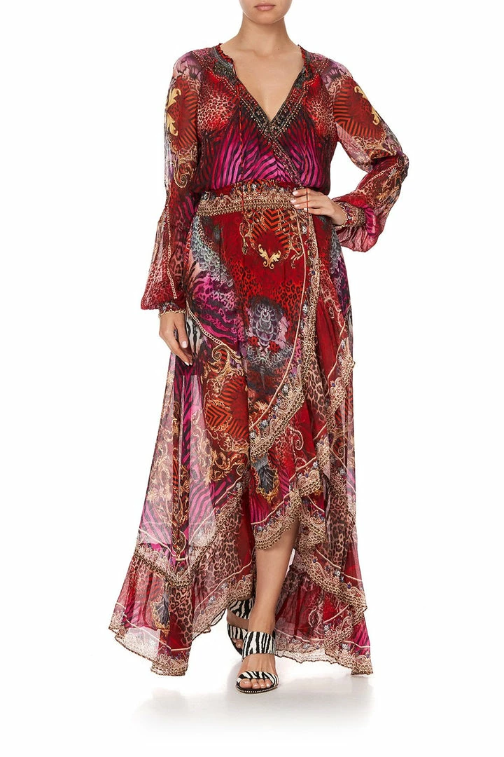 Camilla EBoutique (US) BLOUSON SLEEVE WRAP DRESS SLAVE TO THE RHYTHM