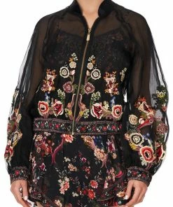 Camilla EBoutique (US) BOMBER JACKET WITH SHIRRED CUFF A GIRL LIKE YOU