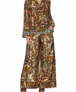 Camilla EBoutique (US) BUTTON DOWN SHIRT WITH CONTRAST FAUNA ELECTRO