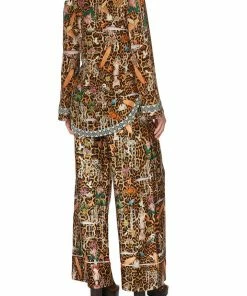 Camilla EBoutique (US) BUTTON DOWN SHIRT WITH CONTRAST FAUNA ELECTRO