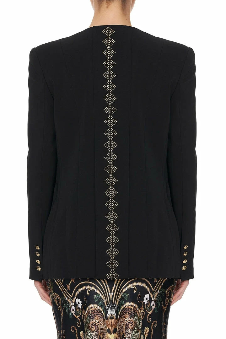 Camilla EBoutique (US) CONTRAST COLLAR SUIT JACKET - FLOW STUDIO 54 Up To 30% Off