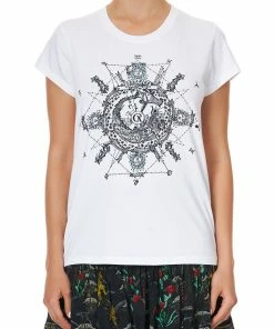 Camilla EBoutique (US) Up To 30% Off CURVED HEM FITTED TEE AQUARIUS