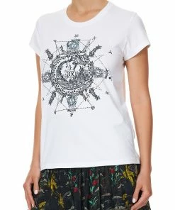 Camilla EBoutique (US) Up To 30% Off CURVED HEM FITTED TEE AQUARIUS