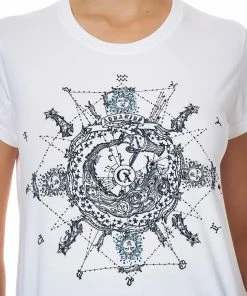 Camilla EBoutique (US) Up To 30% Off CURVED HEM FITTED TEE AQUARIUS